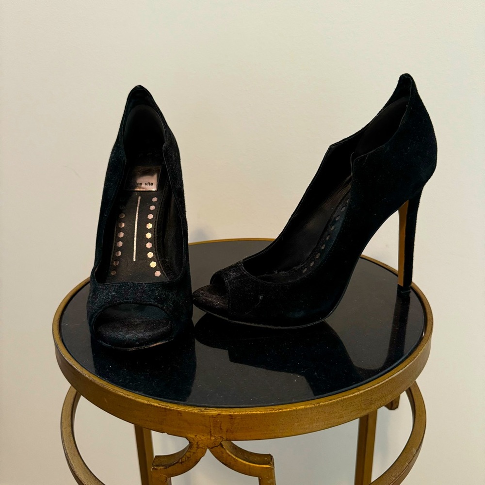 Dolce Vita Black Velvet Heel